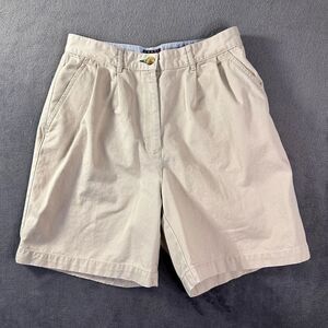 VTG Tommy by Tommy Hilfiger Pleated Chino Baggy Shorts Womens‎ 10 Beige Preppy